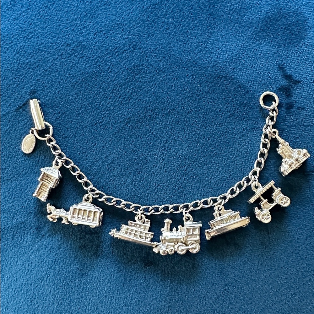 Vintage 1960s Disneyland Silver Charm Bracelet